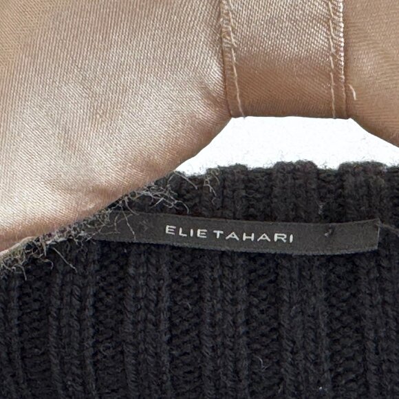 Ellie Tahari, Women’s Wool Sweater, Cardigan Wrap Style, Black, Size XS - Picture 3 of 3